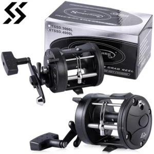 Sougayilang Trolling Fishing Reels 3.8:1High Speed Ratio Super Strong Right Hand Fishing Reel Max Drag 20kg for Sea Fishing Reel