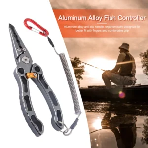 Titanium Alloy Fish Control Pliers Convenient Lure Clamp Controller Multifunctional Portable Durable Lightweight for Fished Gear