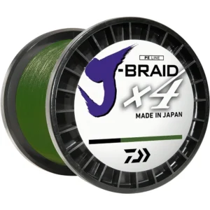 150Y J-Braid X4 Braided Fishing Line 65lb Test Extra Abrasion Resistance Dyneema Material 4 Carrier Dark Green For Knot Tying